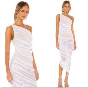Elegant White One-Shoulder Dress